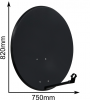 CZASZA ANTENA 80 CM CIEMNA (COR-800SAE-C); 36750
